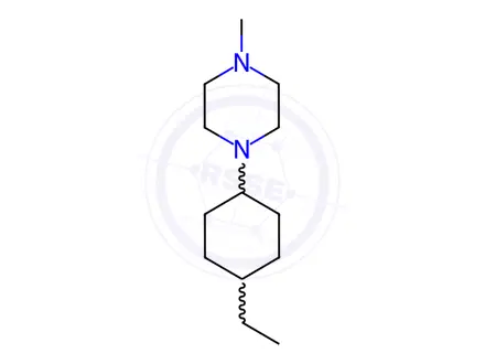 Chemical structure of Piperazine, 1-(4-ethylcyclohexyl)-4-methyl-(9CI)