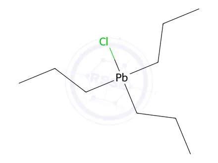 Chemical structure of Tripropyllead(IV) chloride