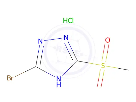Chemical structure of 3-Bromo-5-(methylsulfonyl)-4H-1,2,4-triazole hydrochloride