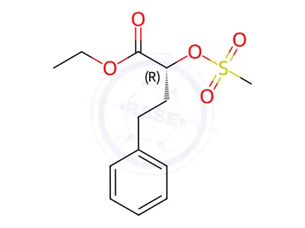 Chemical structure of Ethyl (R)-2-((methylsulfonyl)oxy)-4-phenylbutanoate