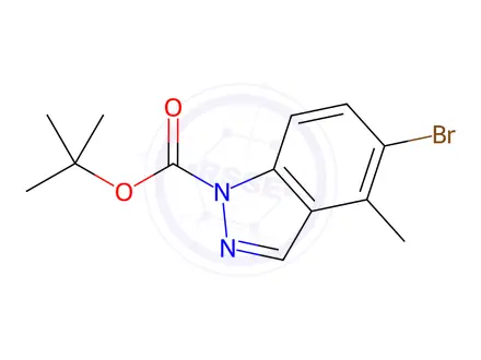 Chemical structure of Tert-butyl 5-bromo-4-methyl-1H-indazole-1-carboxylate