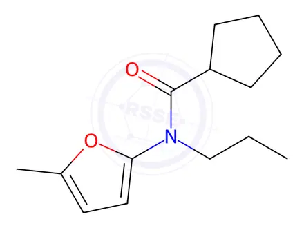 Chemical structure of N-(5-Methylfuran-2-yl)-N-propylcyclopentanecarboxamide