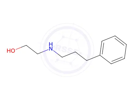 Chemical structure of 2-(3-Phenyl-propylamino)-ethanol