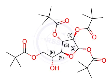 Chemical structure of β-D-Galactofuranose 1,2,3,6-Tetrakis(2,2-dimethylpropanoate)