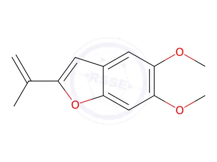 Chemical structure of 5,6-Dimethoxy-2-isopropenylbenzofuran