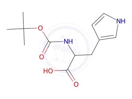 Chemical structure of 2-((tert-Butoxycarbonyl)amino)-3-(1H-pyrrol-3-yl)propanoic acid