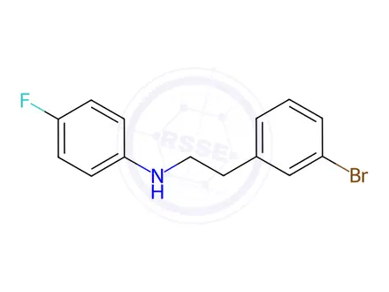 Chemical structure of N-(3-bromophenethyl)-4-fluoroaniline
