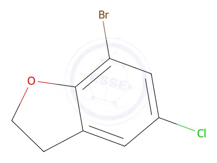 Chemical structure of 7-Bromo-5-chloro-2,3-dihydrobenzofuran