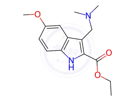 Chemical structure of Ethyl 3-[(dimethylamino)methyl]-5-methoxy-1H-indole-2-carboxylate