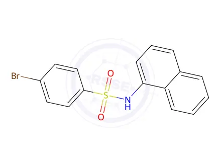 Chemical structure of 4-Bromo-N-(naphthalen-1-yl)benzenesulfonamide