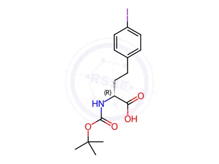 Chemical structure of N-Boc-4-iodo-D-homophenylalanine