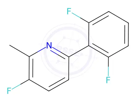 Chemical structure of 6-(2,6-Difluorophenyl)-3-fluoro-2-methylpyridine