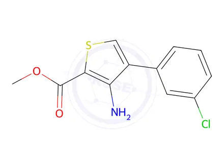 Chemical structure of Methyl 3-amino-4-(3-chlorophenyl)thiophene-2-carboxylate