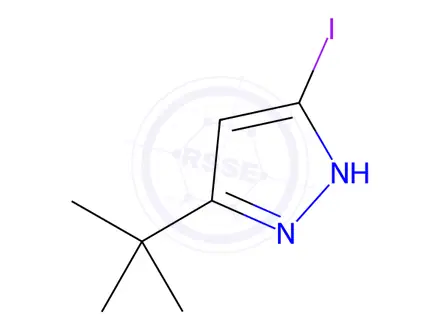 Chemical structure of 5-(tert-Butyl)-3-iodo-1H-pyrazole