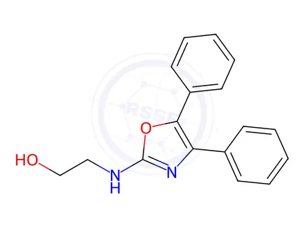 Chemical structure of Oxazole, 4,5-diphenyl-2-((2-hydroxyethyl)amino)-