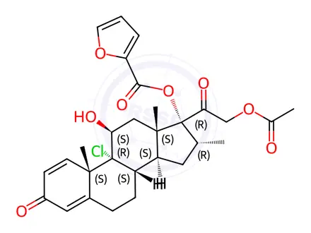 Chemical structure of Mometasone 21-acetate