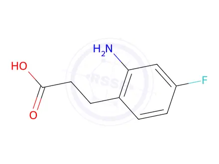 Chemical structure of 3-(2-Amino-4-fluorophenyl)propanoic acid