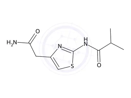 Chemical structure of N-(4-(2-Amino-2-oxoethyl)thiazol-2-yl)isobutyramide
