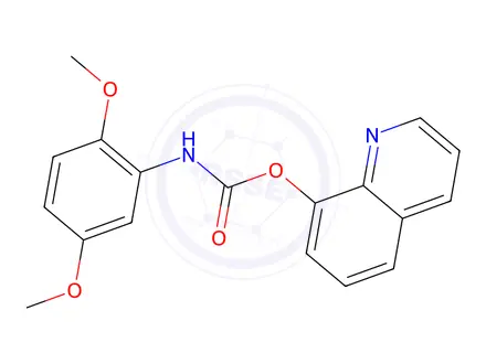 Chemical structure of Quinolin-8-yl (2,5-dimethoxyphenyl)carbamate