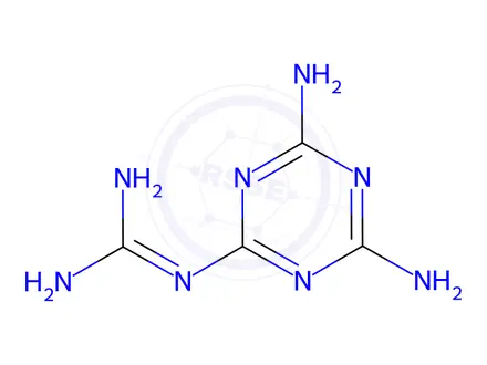 Chemical structure of Metformin EP Impurity B (Monoguanyl Melamine)