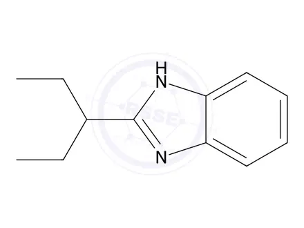 Chemical structure of 2-(1-ethylpropyl)-1H-benzimidazole