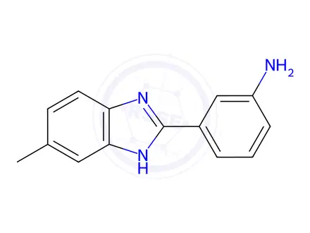 Chemical structure of 3-(5-METHYL-1 H-BENZOIMIDAZOL-2-YL)-PHENYLAMINE