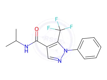 Chemical structure of N-isopropyl-1-phenyl-5-(trifluoromethyl)-1H-pyrazole-4-carboxamide