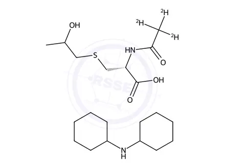 Chemical structure of N-Acetyl-S-(2-hydroxypropyl)cysteine-d3 Dicyclohexylammonium Salt