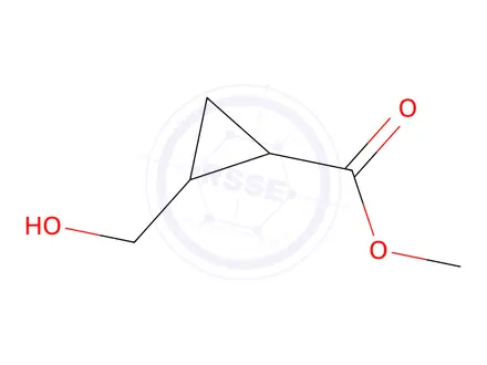 Chemical structure of methyl 2-(hydroxymethyl)cyclopropanecarboxylate