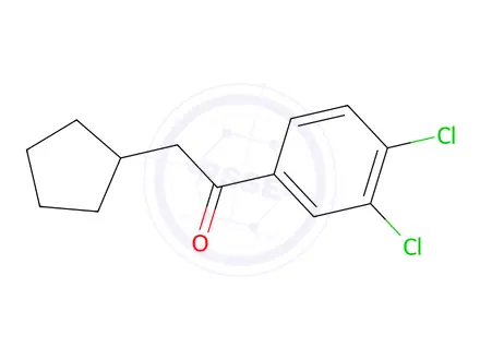 Chemical structure of 2-Cyclopentyl-1-(3,4-dichlorophenyl)ethanone