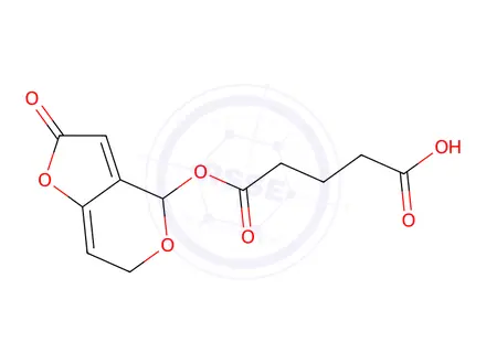 Chemical structure of Patulin hemiglutarate