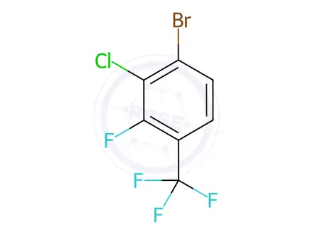 Chemical structure of 1-Bromo-2-chloro-3-fluoro-4-(trifluoromethyl)benzene