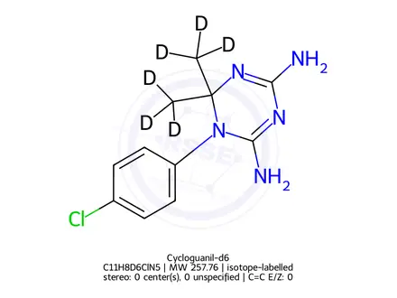 Chemical structure of Cycloguanil-d6