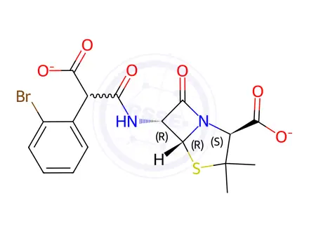 Chemical structure of Carbenicillin Impurity 1