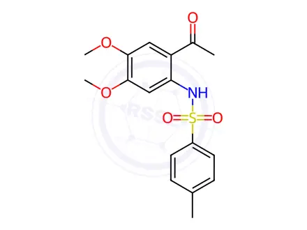 Chemical structure of N-(2-acetyl-4,5-dimethoxyphenyl)-4-methylbenzenesulfonamide