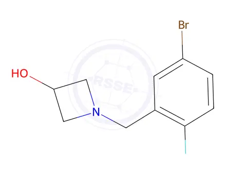 Chemical structure of 1-(5-Bromo-2-fluorobenzyl)azetidin-3-ol