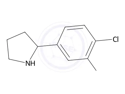 Chemical structure of 2-(3-Bromo-4-chlorophenyl)pyrrolidine