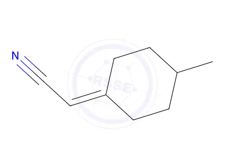 Chemical structure of (S)-2-(4-Methylcyclohexylidene)acetonitrile
