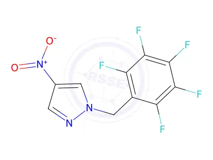 Chemical structure of 4-Nitro-1-((perfluorophenyl)methyl)-1H-pyrazole