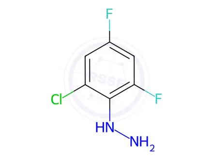 Chemical structure of (2-Chloro-4,6-difluorophenyl)hydrazine
