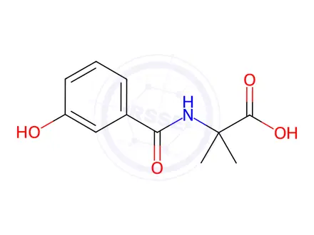 Chemical structure of Alanine, N-(3-hydroxybenzoyl)-2-methyl-