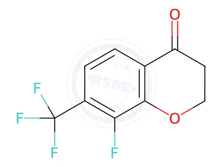 Chemical structure of 8-Fluoro-7-(trifluoromethyl)chroman-4-one