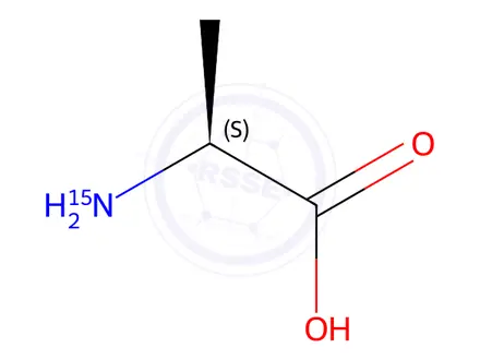 Chemical structure of L-Alanine-15N
