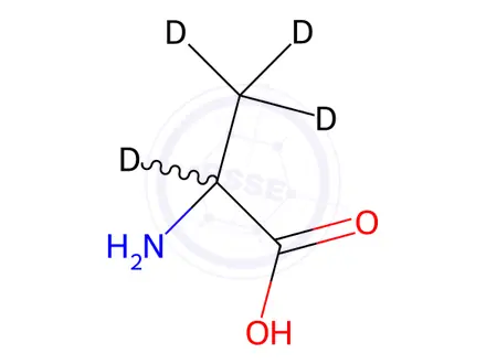 Chemical structure of DL-Alanine-2,3,3,3-[D4]