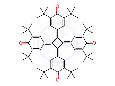 Chemical structure of 4,4',4'',4'''-(Cyclobutane-1,2,3,4-tetrylidene)tetrakis(2,6-di-tert-butyl-2,5-cyclohexadiene-1-one)
