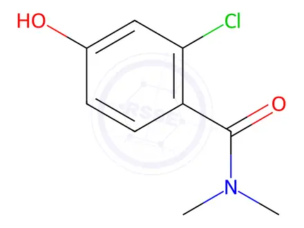 Chemical structure of Benzamide, 2-chloro-4-hydroxy-N,N-dimethyl-