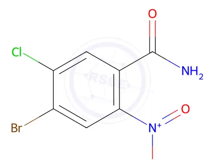Chemical structure of 4-Bromo-5-chloro-2-nitrobenzamide