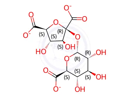 Chemical structure of Sucrose 6,1’,6’-Tricarboxylic Acid Trisodium Salt