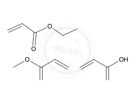 Chemical structure of 2-Propenoic acid, polymer with ethyl 2-propenoate and methyl 2-propenoate