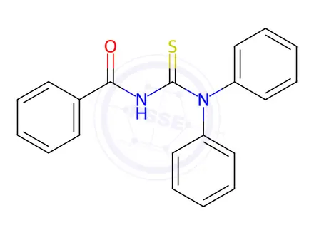 Chemical structure of N-(Diphenylcarbamothioyl)benzamide